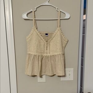 Old Navy Beige Knit Camisole Top